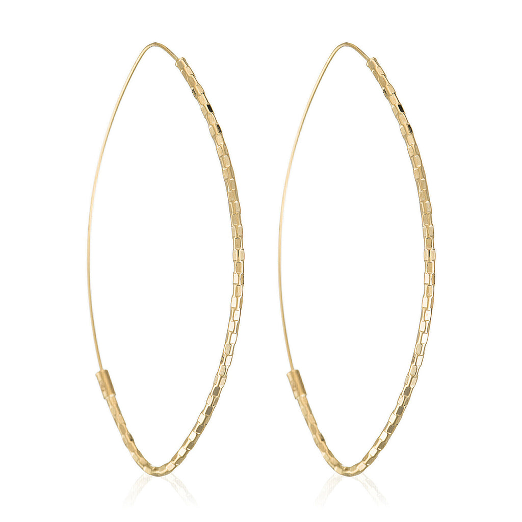 “Creole Drop” Earrings 6*3 Cm Yellow Gold