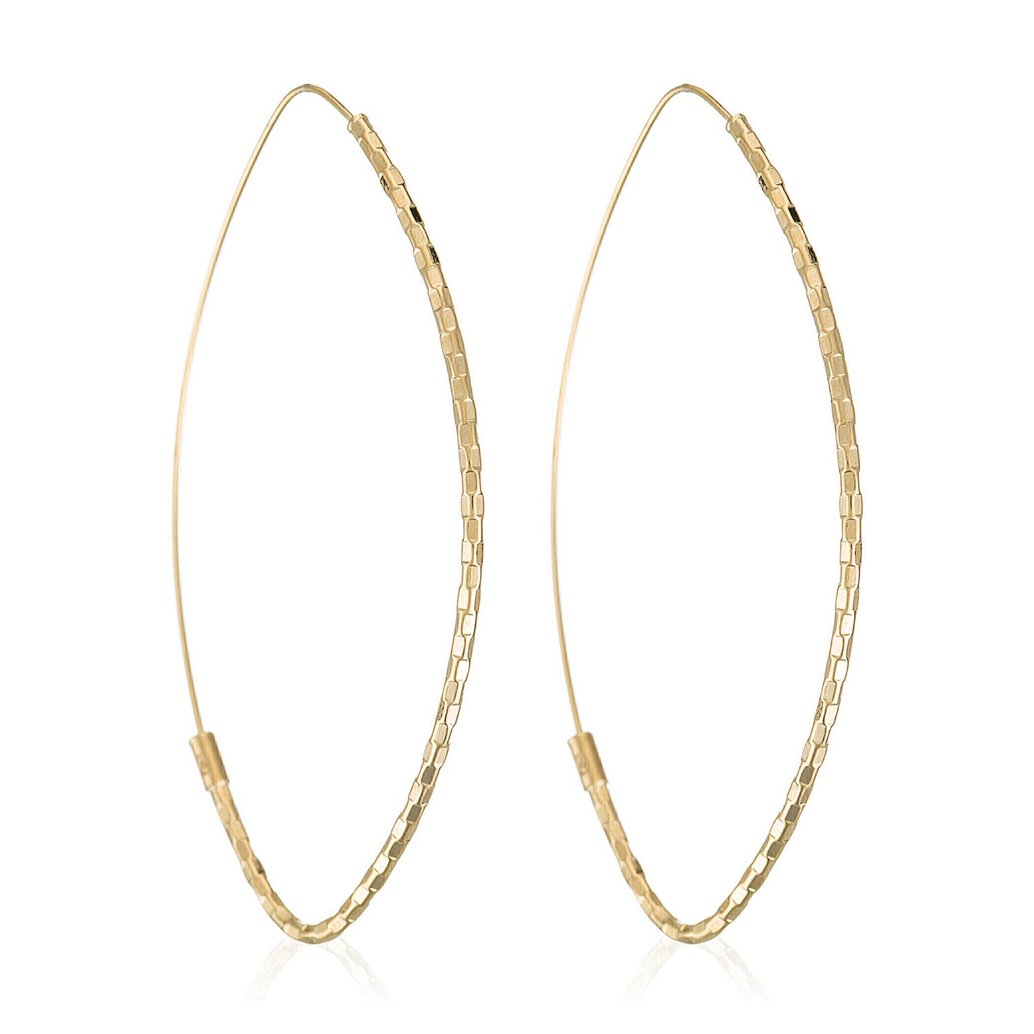 “Creole Drop” Earrings 6*3 Cm Yellow Gold