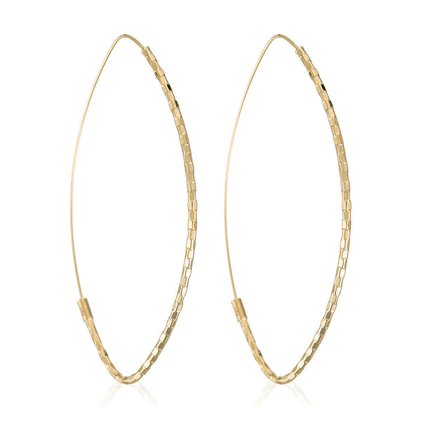 “Creole Drop” Earrings 6*3 Cm Yellow Gold