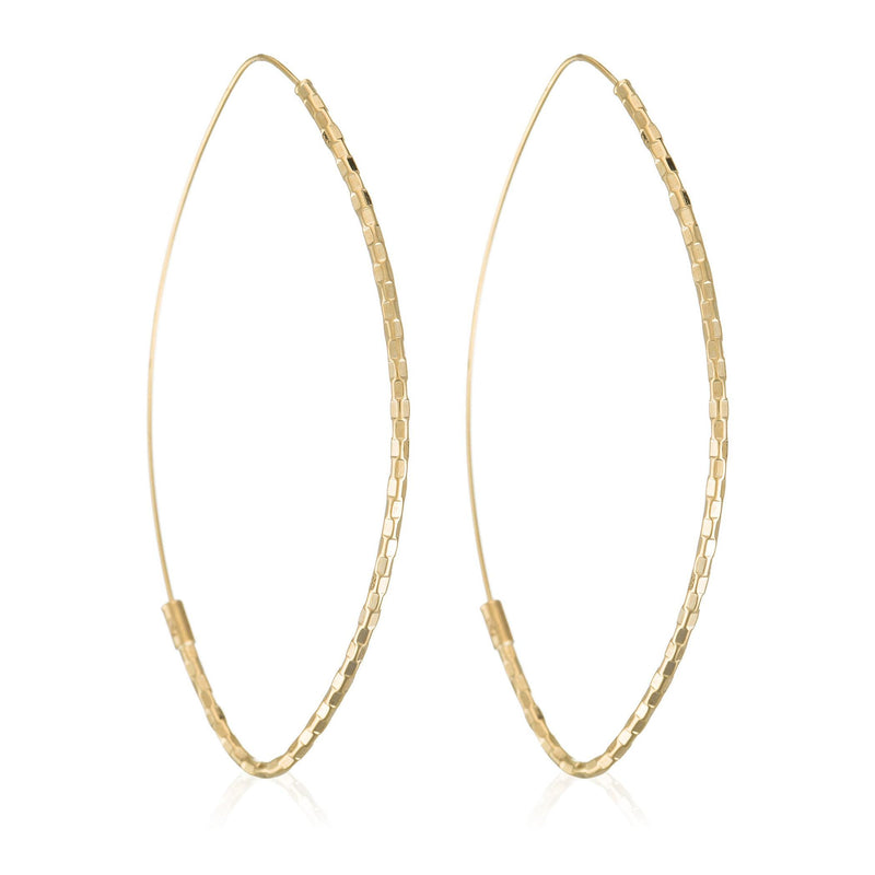 Boucles D'Oreilles "Créoles Goutte" - 6*3 Cm Or Jaune