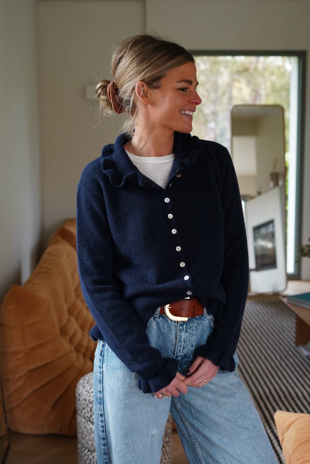 Paco Froufrou Collar Navy Vest