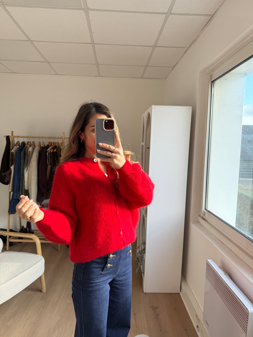 Maille en laine Bianca rouge