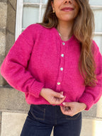 Cárdigan Charlie rosa fucsia