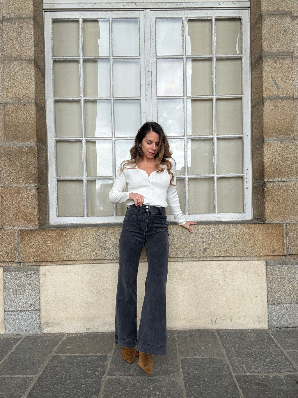 Elenette Anthracite Grey Jeans