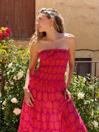 Vestido de lino naranja Casiopea