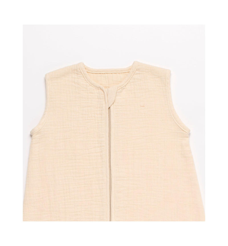 Gigoteuse D'Été Bébé En Double Gaze De Coton - Beige