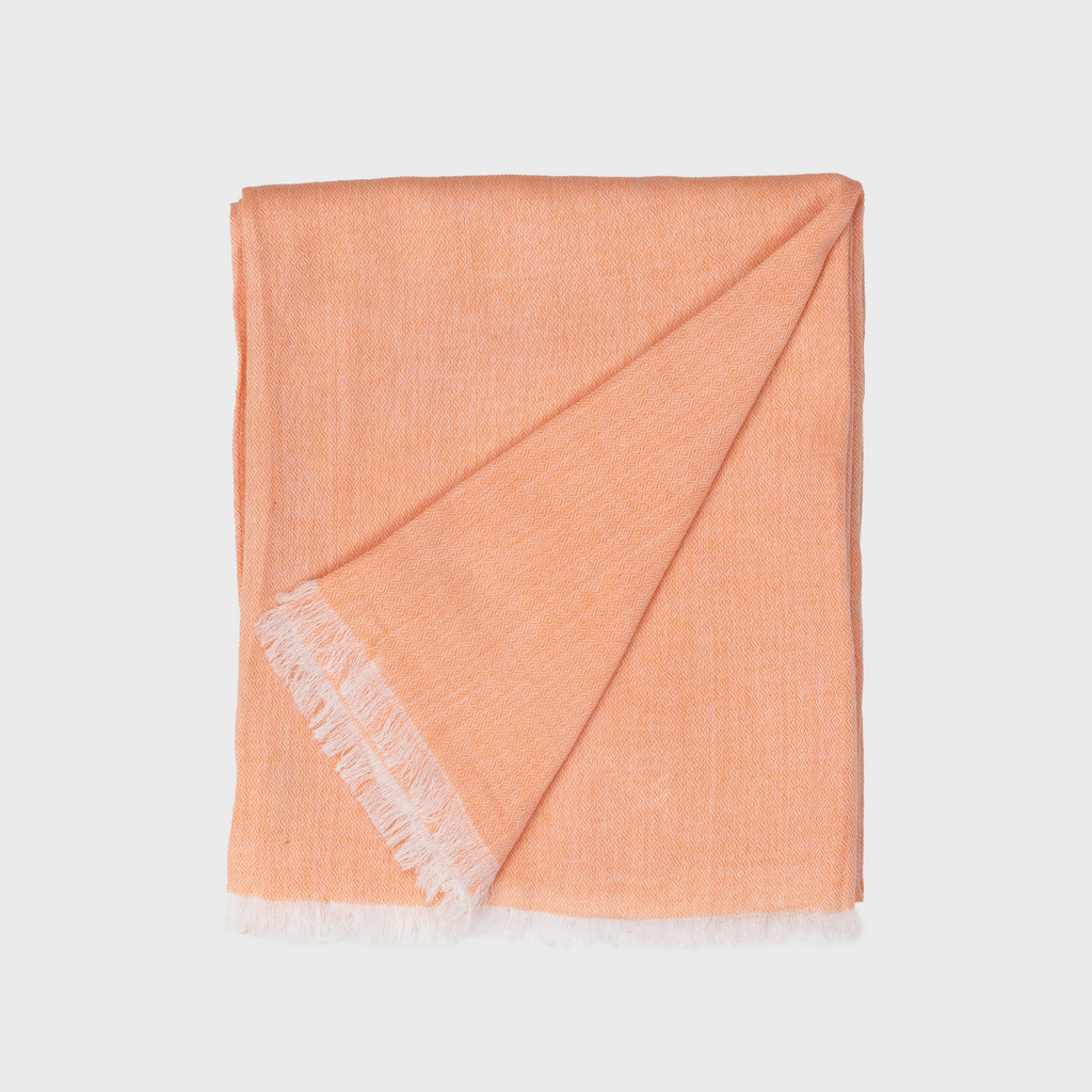 Foulard 100% Algodón Orgánico - Jacquard Naranja