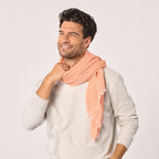 Foulard 100% Algodón Orgánico - Jacquard Naranja