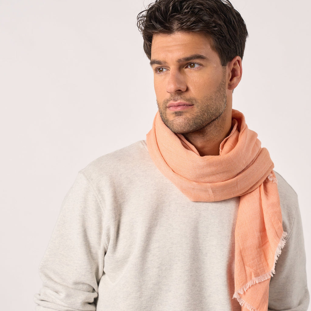 Foulard 100% Algodón Orgánico - Jacquard Naranja