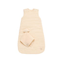 Gigoteuse Bébé Hiver En Double Gaze De Coton Et Son Doudou Mouchoir - Beige