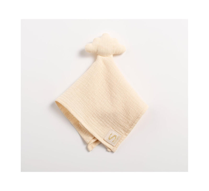 Gigoteuse Bébé Hiver En Double Gaze De Coton Et Son Doudou Mouchoir - Beige