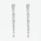 Pendientes "Cascada" D0.25/70 - Oro blanco 375/1000
