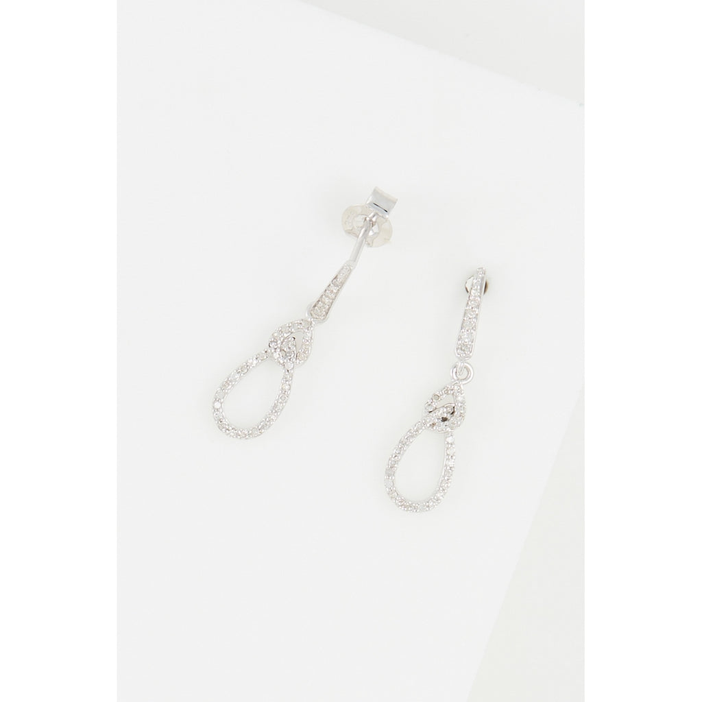 "Olympe" Earrings, D0,196/72 - 375/1000 White Gold