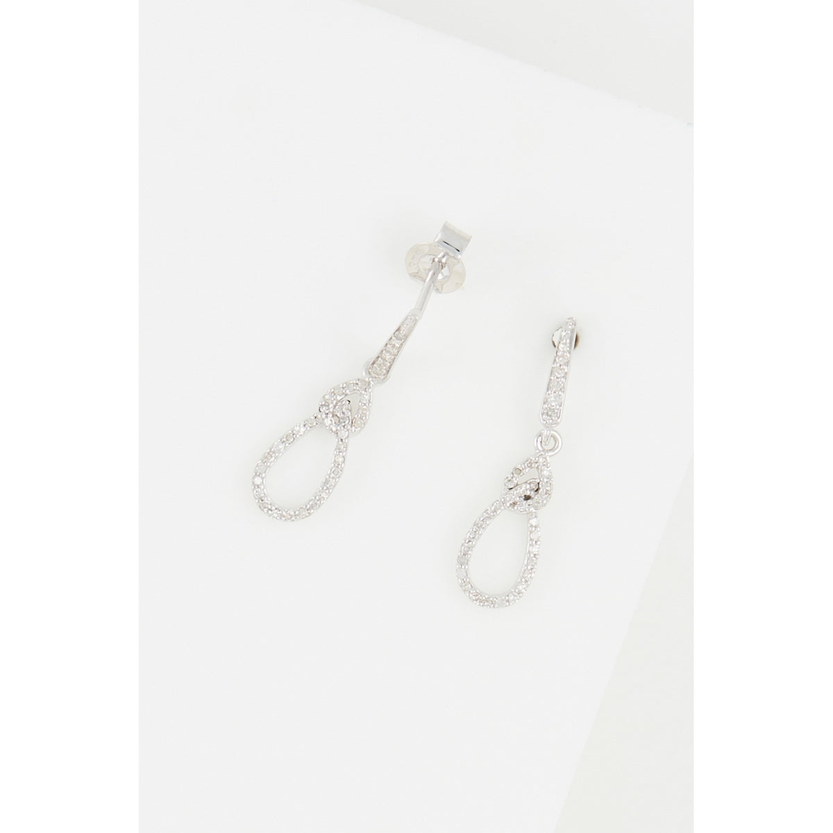 "Olympe" Earrings, D0,196/72 - 375/1000 White Gold