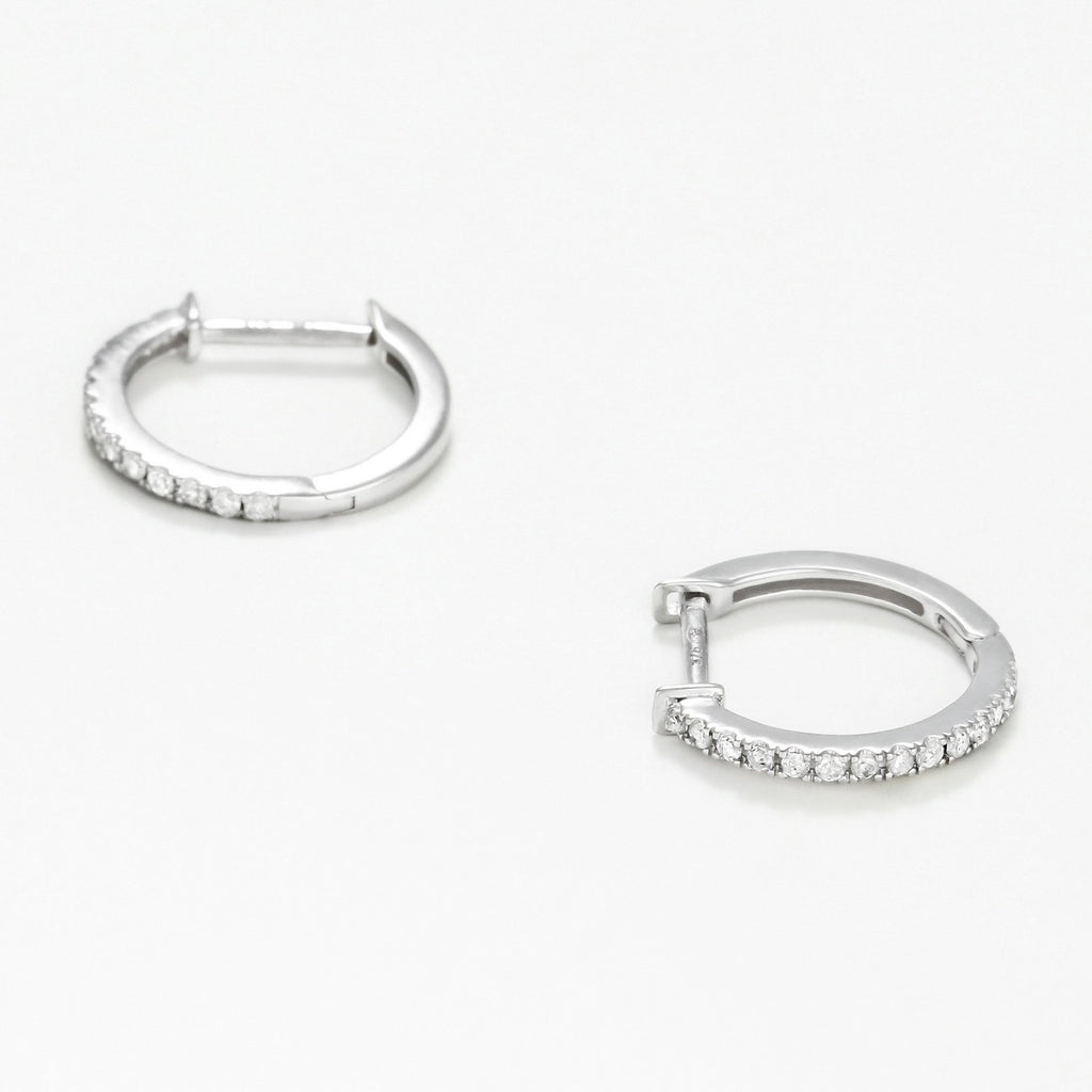 Boucles D'Oreilles "Sofia" D0,13/28 - Or Blanc 375/1000