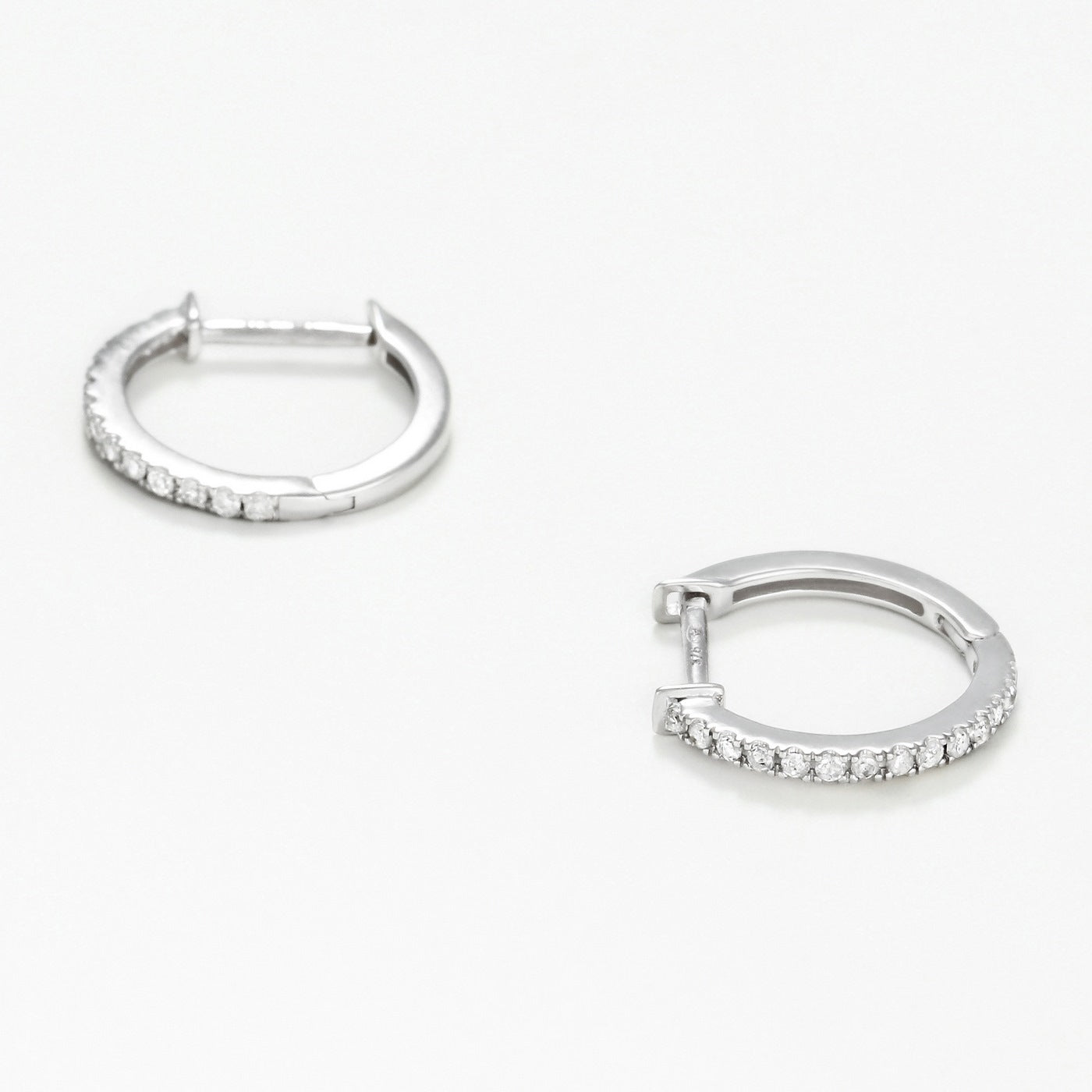 Boucles D'Oreilles "Sofia" Diamants 0,13/28 - Or Blanc 375/1000