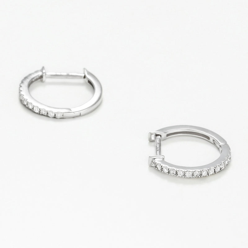 Boucles D'Oreilles "Sofia" Diamants 0,13/28 - Or Blanc 375/1000