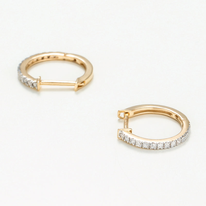 Boucles D'Oreilles "Sofia" Diamants 0,13/28 - Or Jaune 375/1000