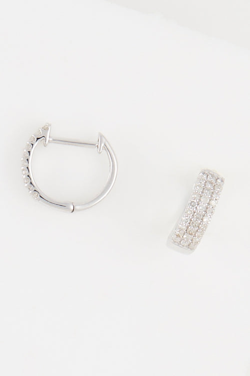 Clélia" Earrings D0,27/60 - Gold Blanc 375/1000