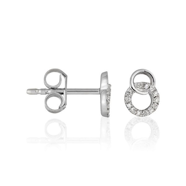 Pendientes "Maddie" D0.05/26 - Oro blanco 375/1000