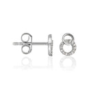 Boucles D'Oreilles "Maddie" D0,05/26 - Or Blanc 375/1000