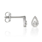 Boucles D'Oreilles "Naïa" Diamants 0,08/34 - Or Blanc 375/1000