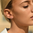 Boucles D'Oreilles "Naïa" Diamants 0,08/34 - Or Blanc 375/1000