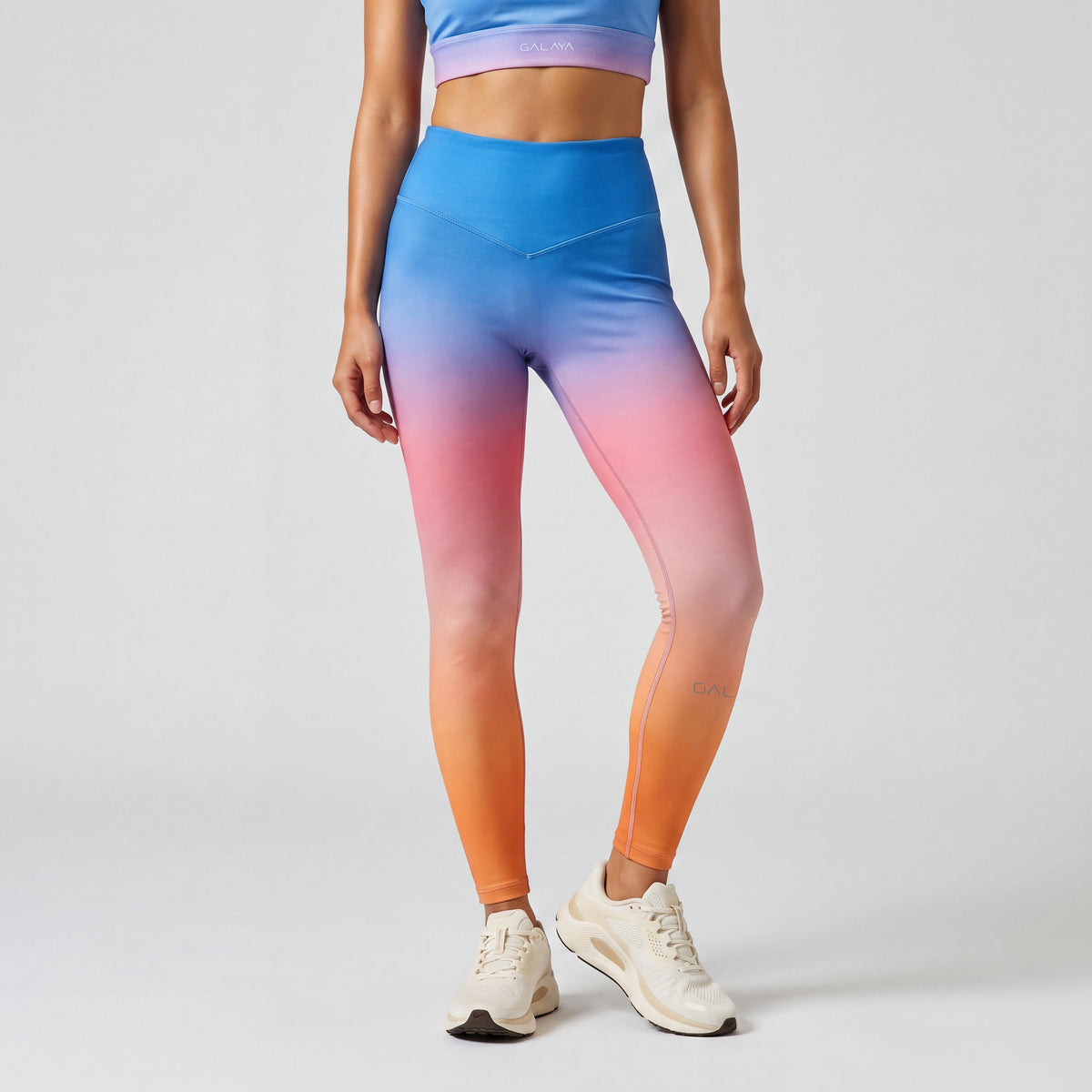 Legging De Sport Femme Eclipse – Taille Haute – Dégradé Bleu