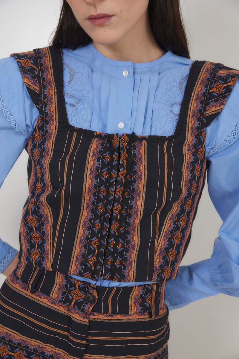 Corset Tyrol Grecques Noir