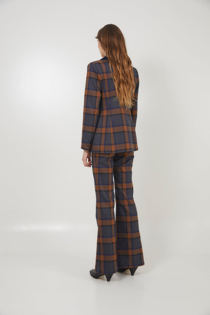 Pantalon Eighties Écosse Bleu