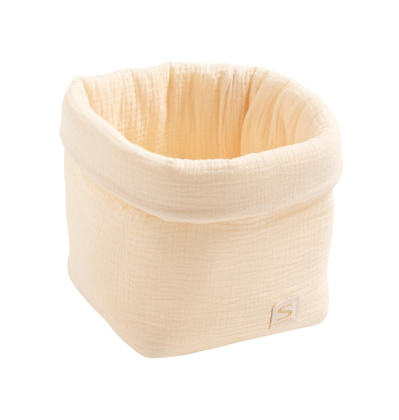 Panière De Rangement En Double Gaze De Coton
