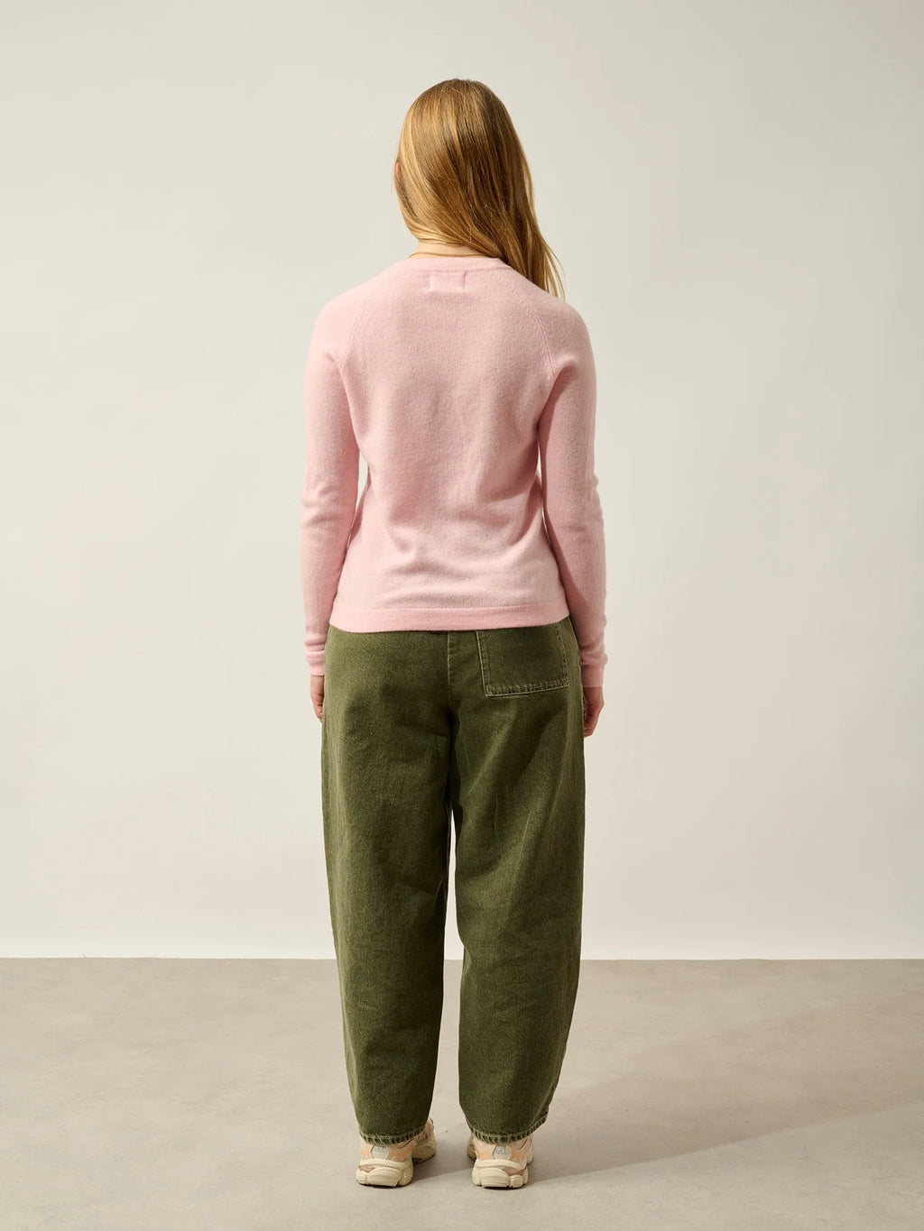 Pull Col Rond Ecrin - 100% Cachemire, 2 Fils - Ballerine - Femme