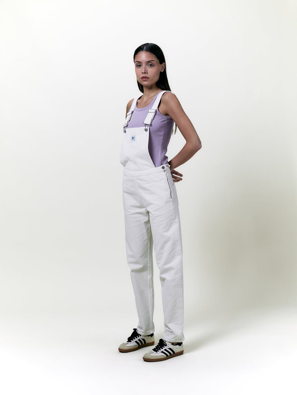 Salopette Mom Toile Écru
