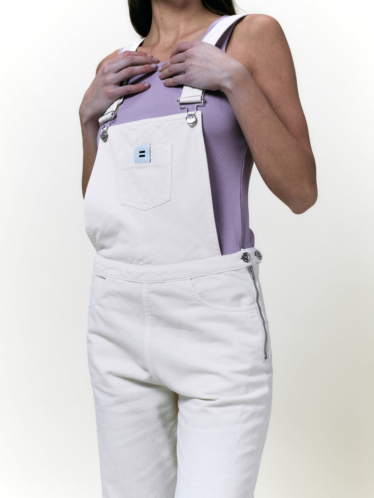 Salopette Mom Toile Écru