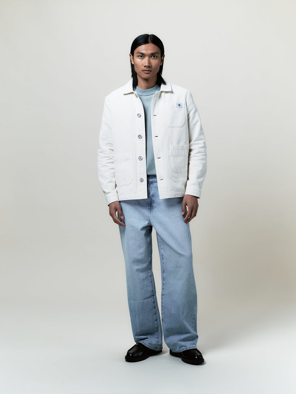 Veste Worker Toile Ecru
