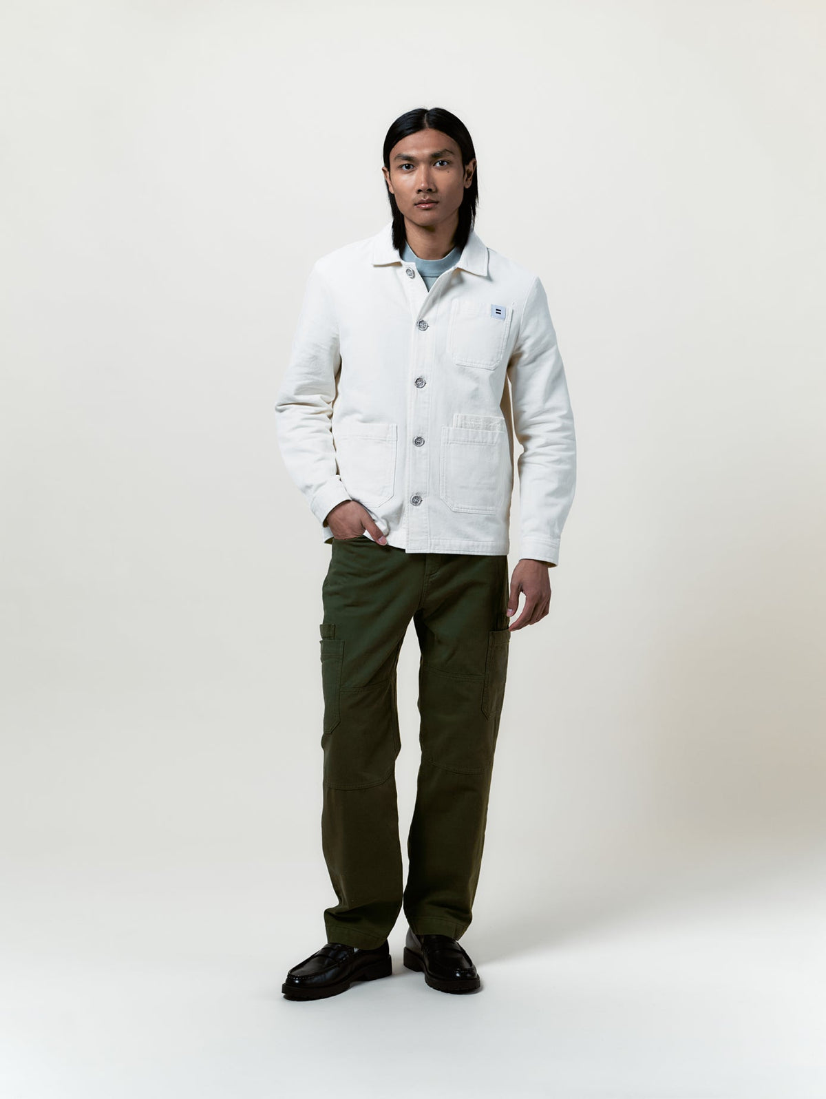 Veste Worker Toile Ecru