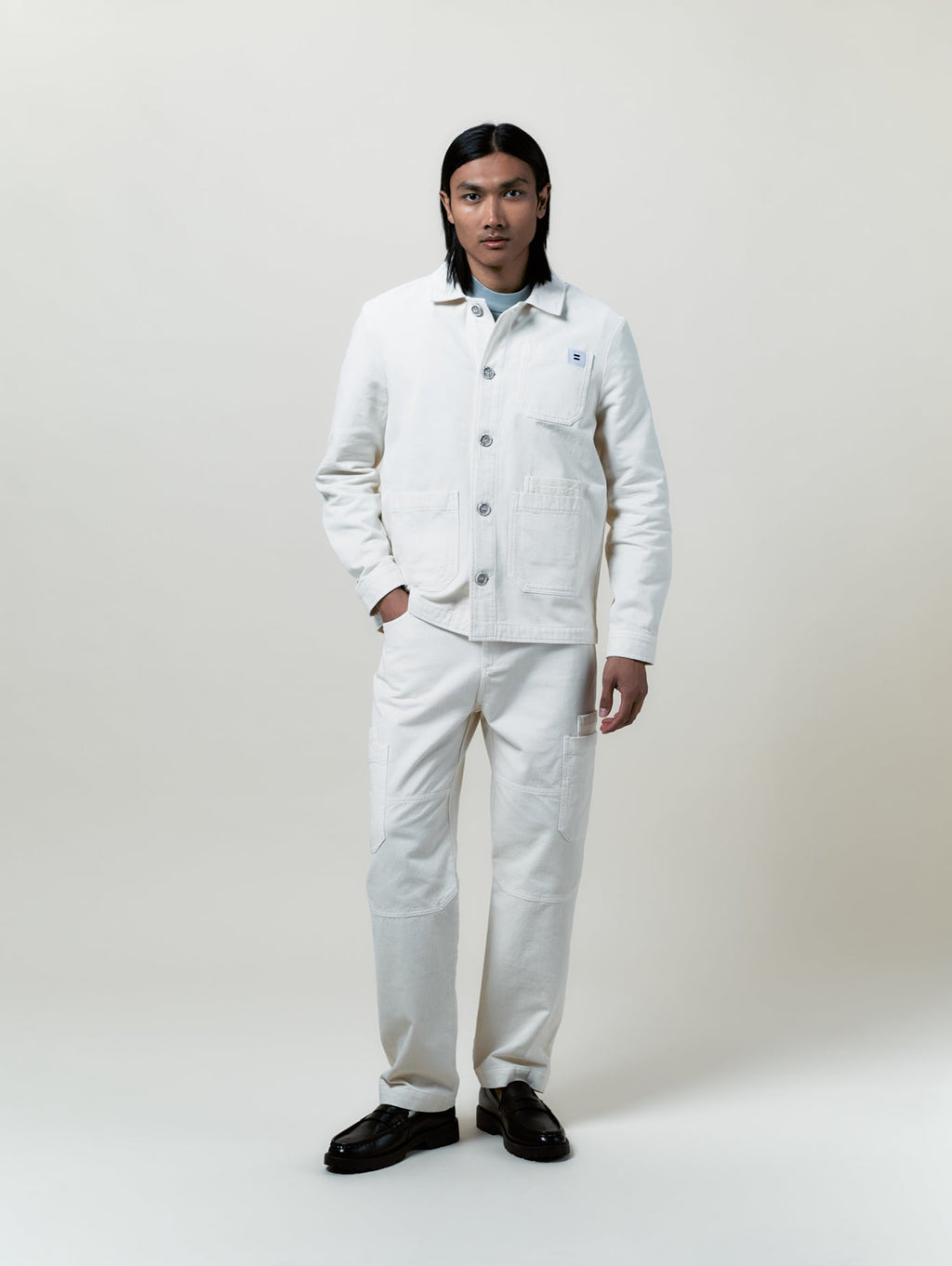 Veste Worker Toile Ecru