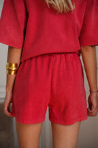 Short En Jean Ezra - Rouge