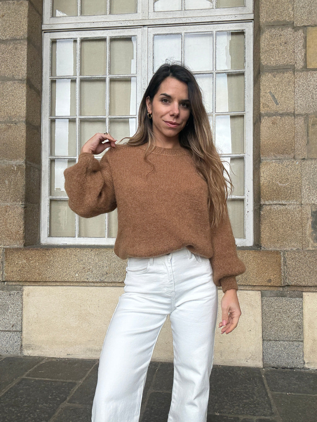 Jean cropped broderies Lola