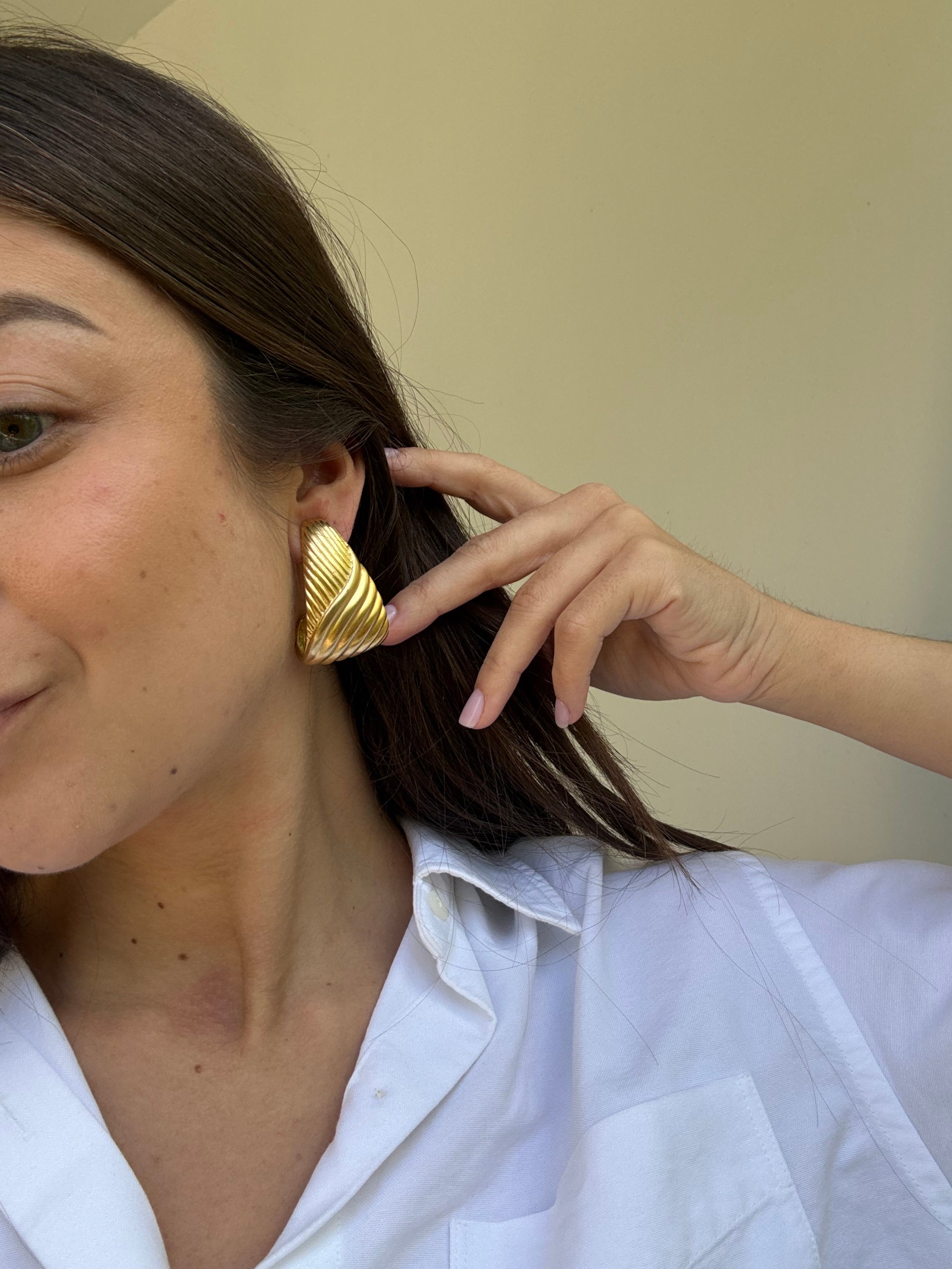 Pendientes Vintage - Diseño Trenzado Dorado