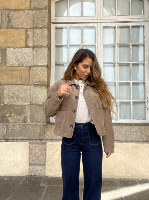 Thelma Suede Effect Jacket