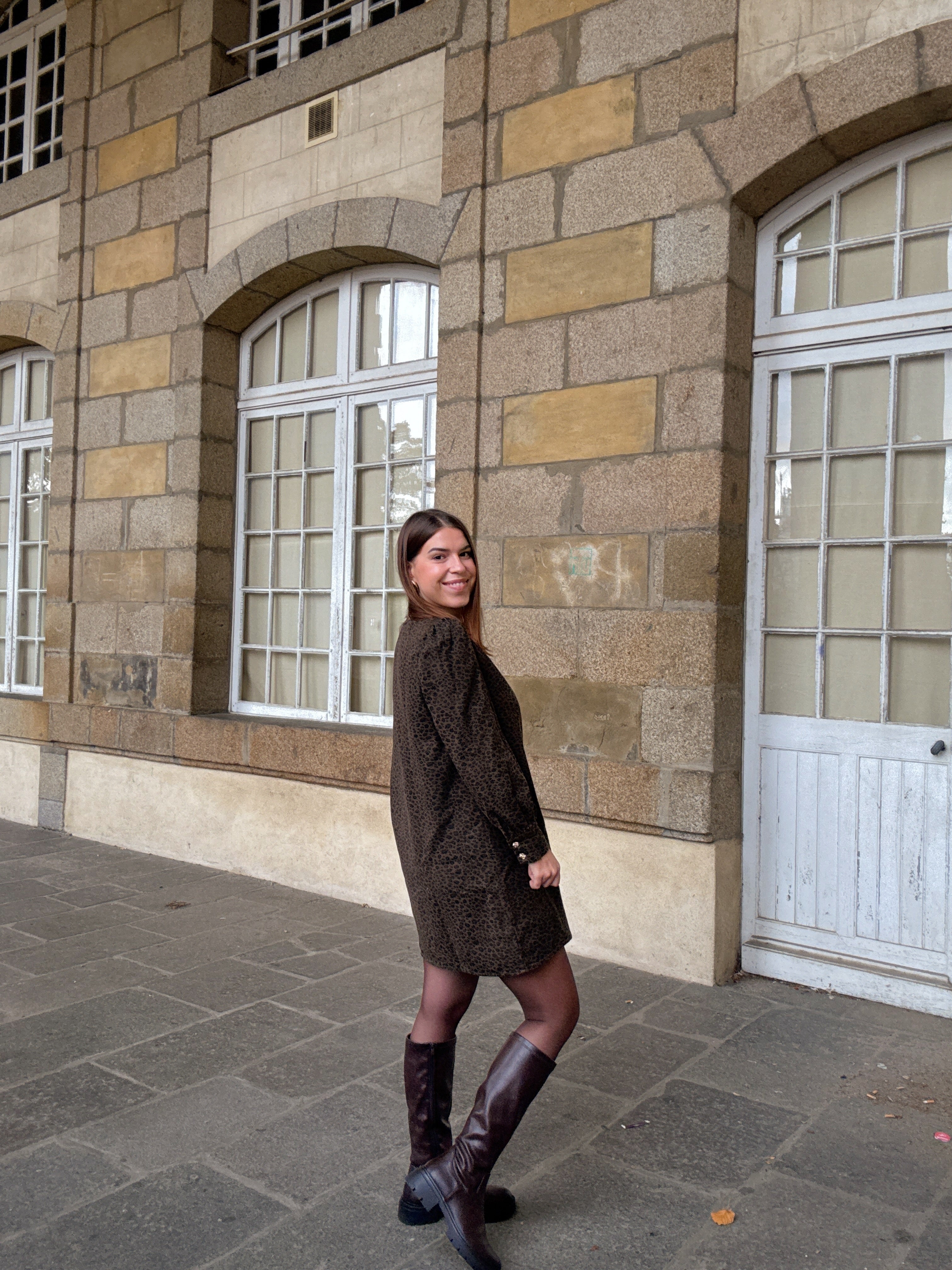 Victoire Leopard Dress