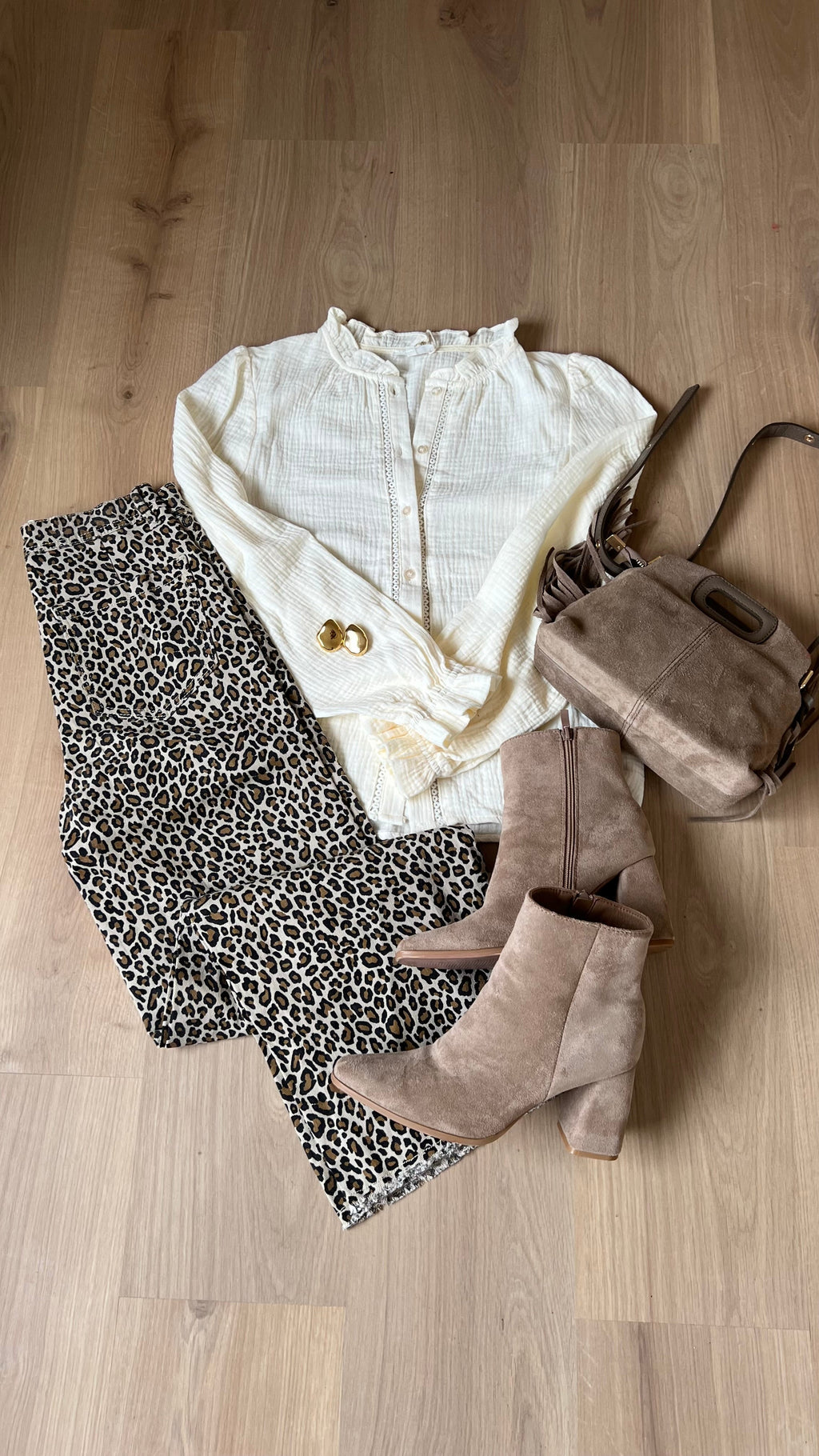 Lili Ecru Double Gauze Blouse