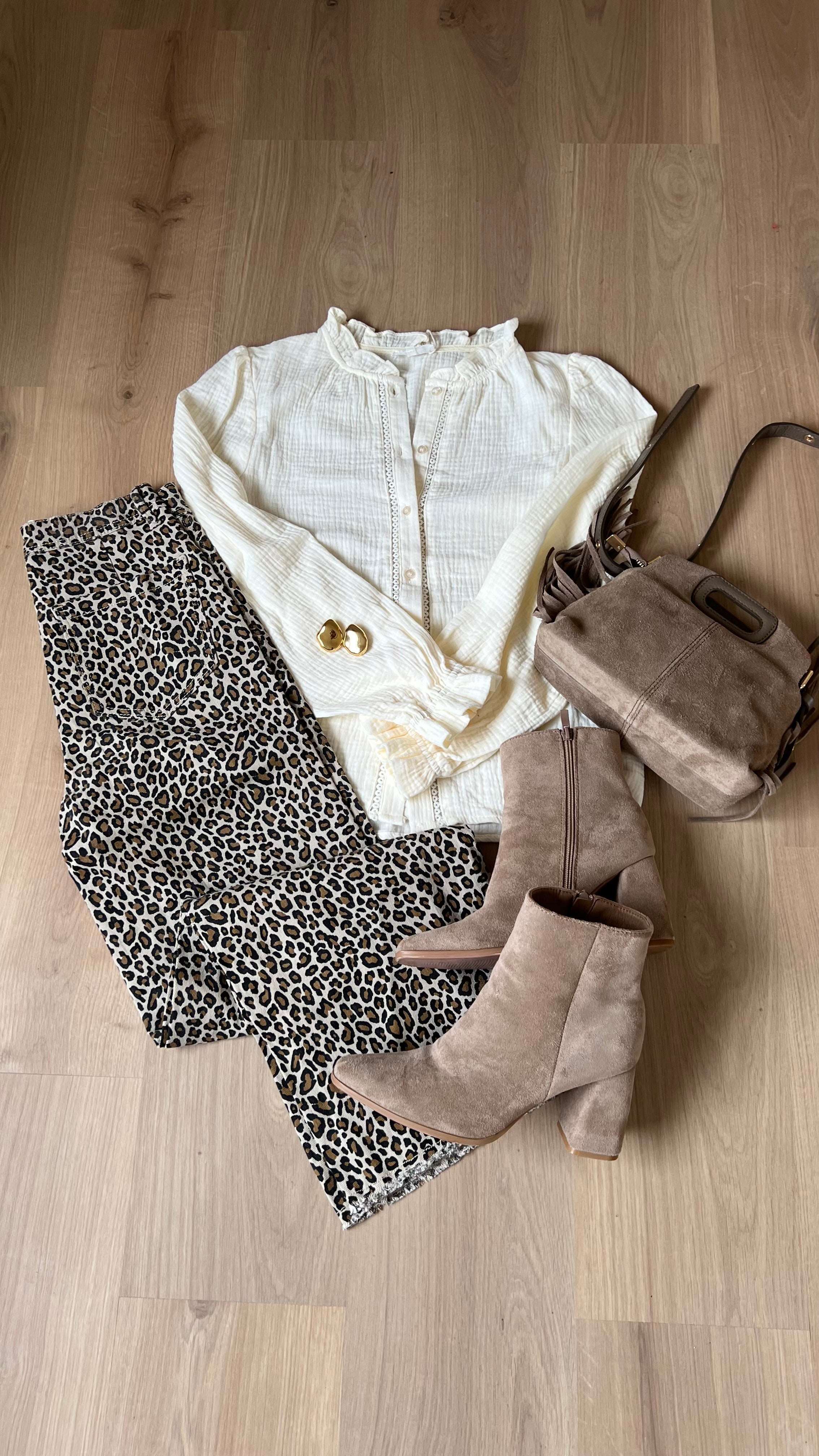 Lili Ecru Double Gauze Blouse