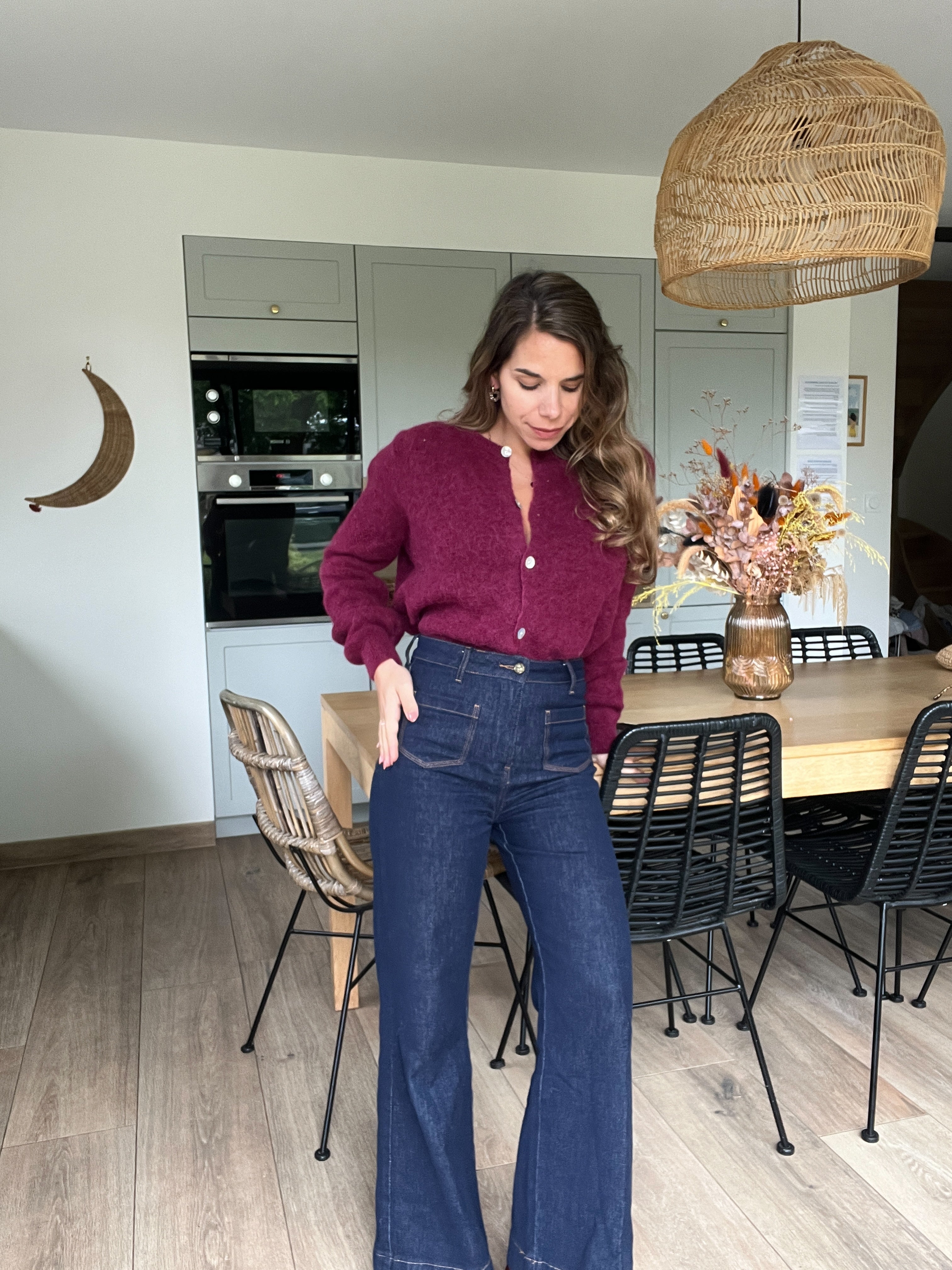 Léonie burgundy wool knit