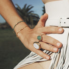 Bague Ovale Eden Nacre Blanche