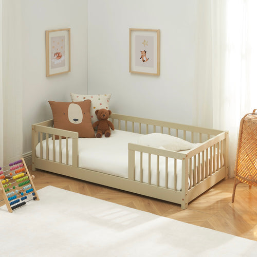 Eden - Cama infantil con barreras - Pino macizo beige
