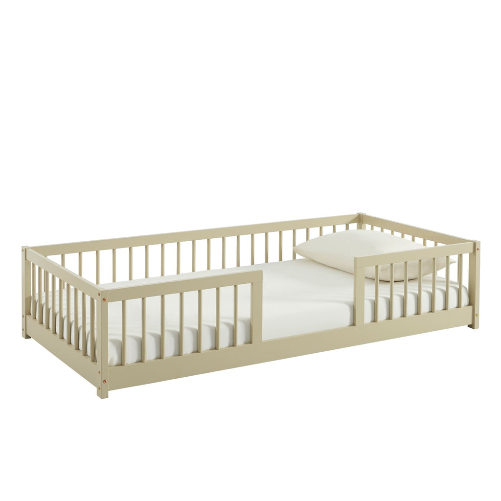 Eden - Letto per bambini con sponde - Pino massello beige