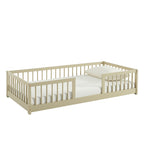 Eden - Letto per bambini con sponde - Pino massello beige
