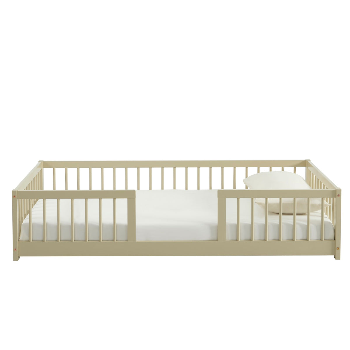 Eden - Letto per bambini con sponde - Pino massello beige